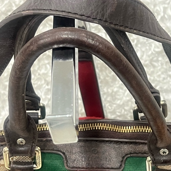 Gucci Monogram Vintage Women’s Web Boston Shoulder Bag - Picture 3 of 16